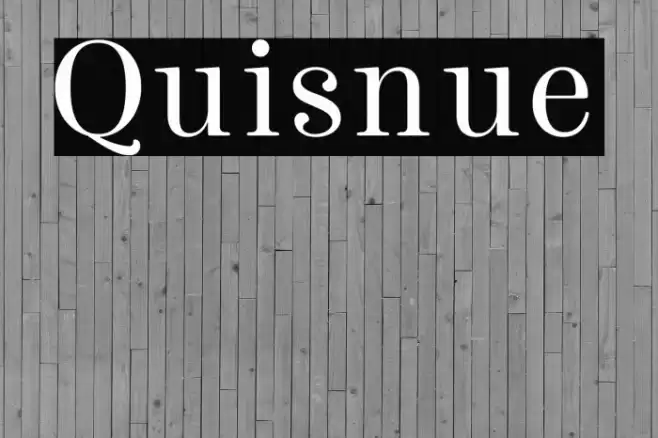 Quisnue Font examples