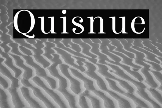 Quisnue Font examples