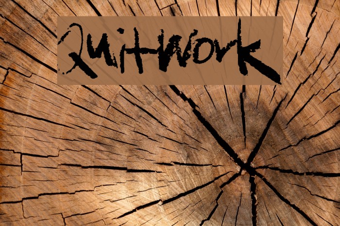 QuitWork Font examples