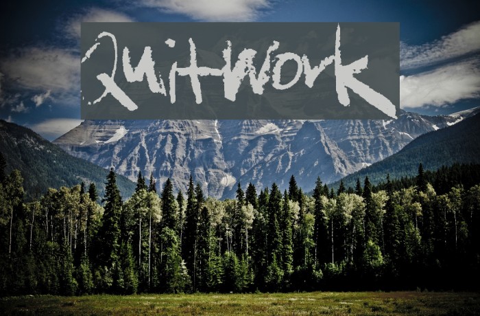QuitWork Font examples