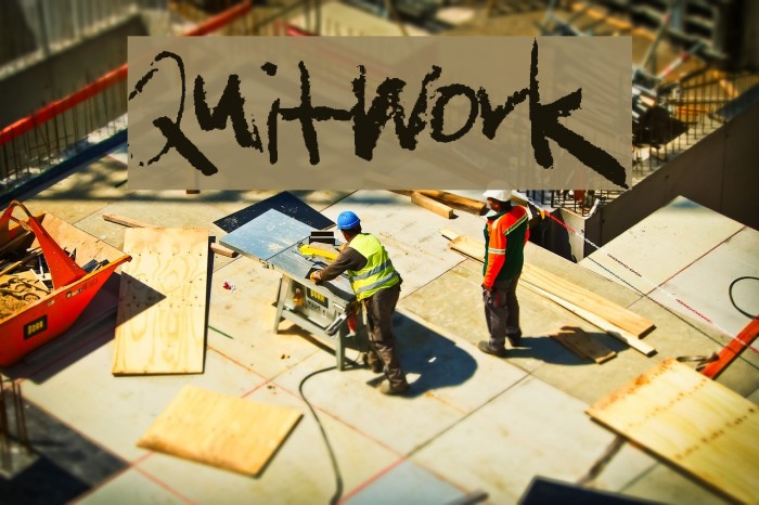 QuitWork Font examples