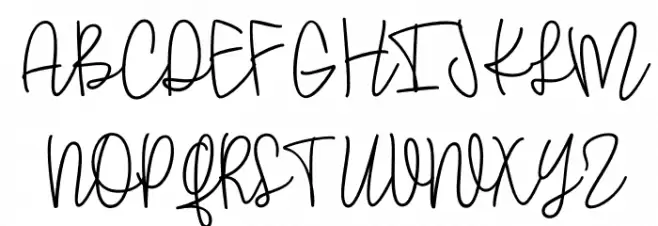 Quite*Charming Regular फ़ॉन्ट अपरकेस