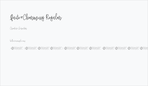 Quite*Charming Regular Business Card