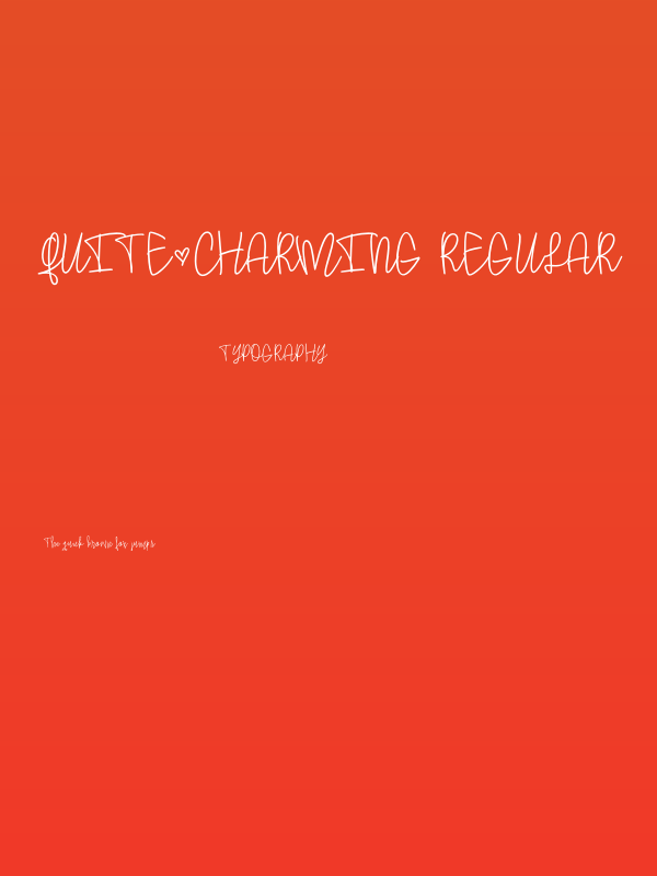 Quite*Charming Regular Poster