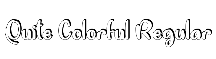 Quite Colorful Regular  नि: शुल्क फ़ॉन्ट्स डाउनलोड