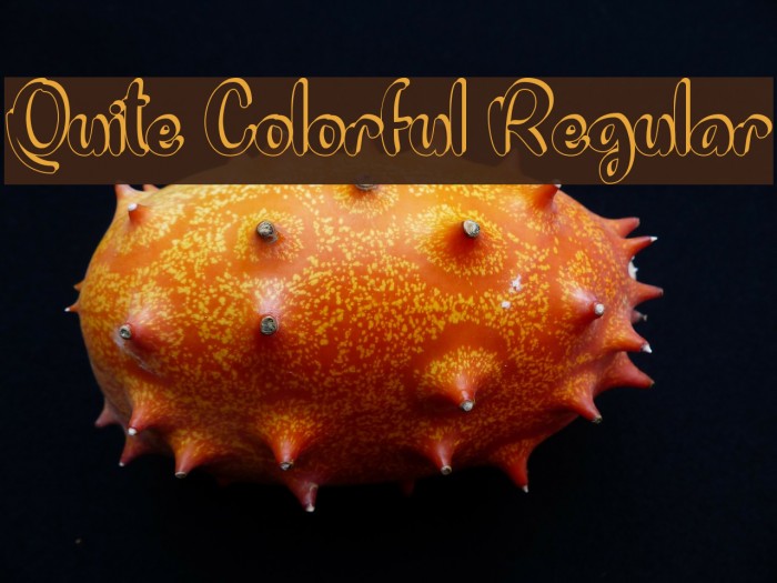 Quite Colorful Regular Example 2