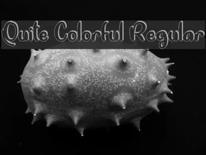 Quite Colorful Regular Font examples