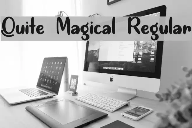 Quite Magical Regular Caratteri examples