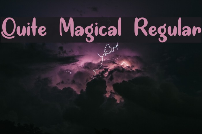 Quite Magical Regular Caratteri examples