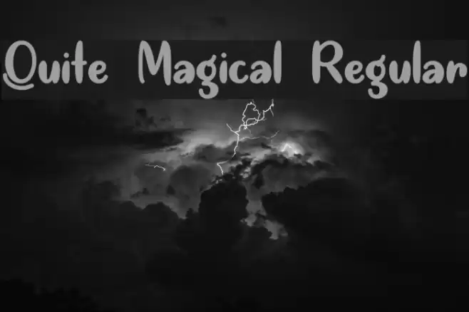 Quite Magical Regular Caratteri examples