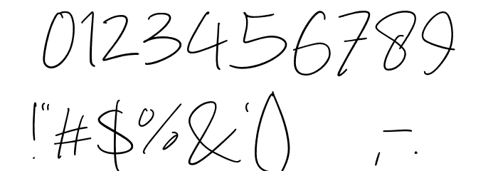 Quite Rambling Font OTHER CHARS