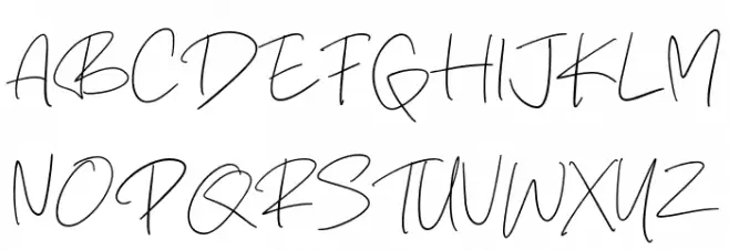 Quite Rambling Font UPPERCASE