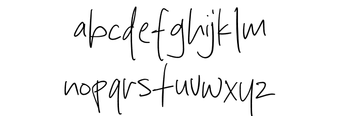 Quite Rambling Font LOWERCASE
