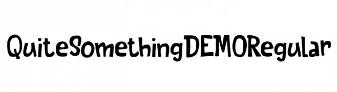 Quite Something DEMO Regular  Free Fonts Download