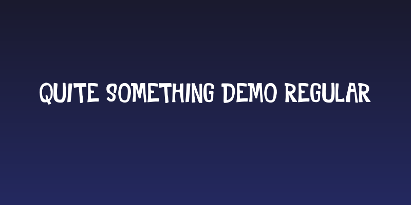 Quite Something DEMO Regular Social Header