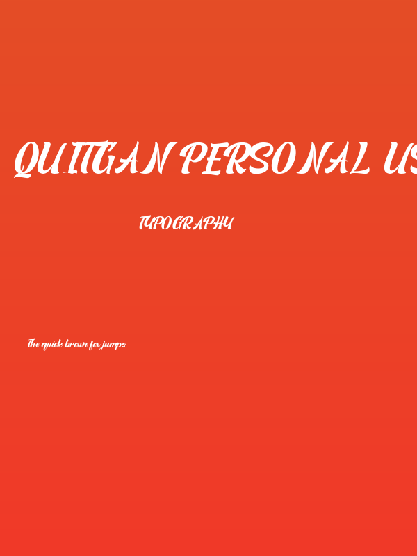 Quitgan Personal Use !!! Poster