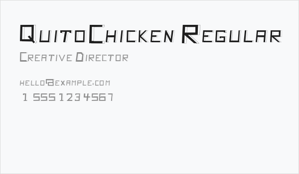 QuitoChicken-Regular Business Card