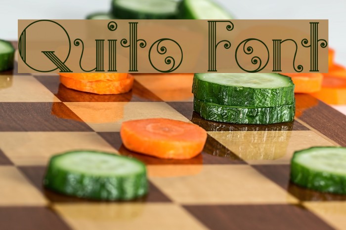 Quito Font examples