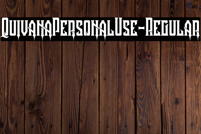 QuivanaPersonalUse-Regular Example 1