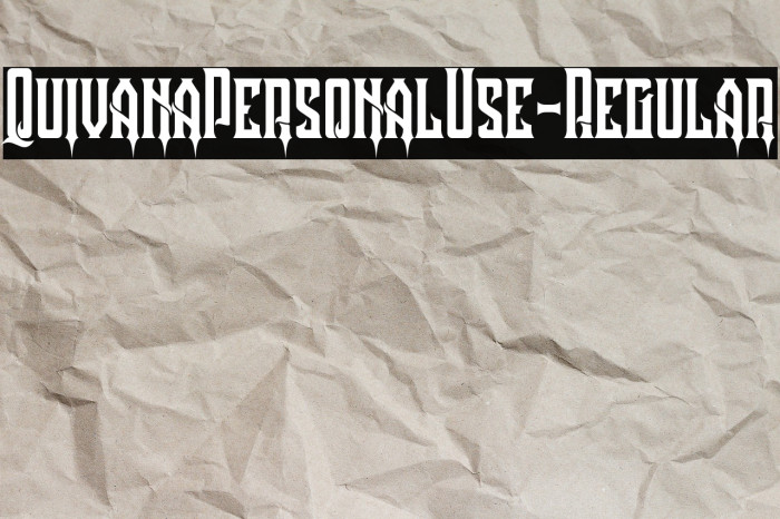 QuivanaPersonalUse-Regular Example 2