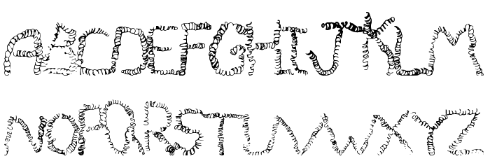 QuiveringNoodle Font LOWERCASE
