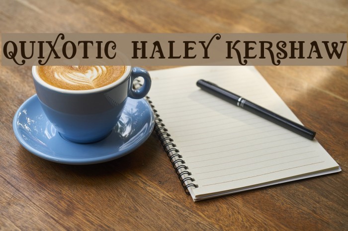Quixotic, Haley Kershaw Font examples