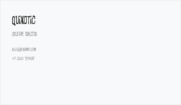 Quixotic Business Card