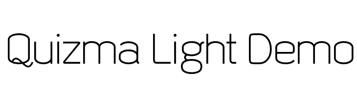 Quizma Light Demo Font