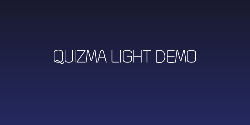 Quizma Light Demo Social Header