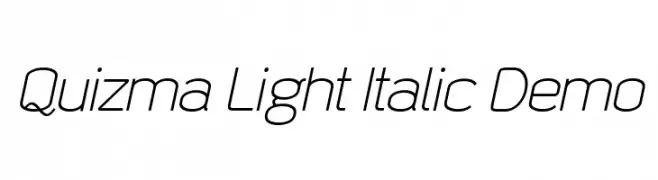 Quizma Light Italic Demo  नि: शुल्क फ़ॉन्ट्स डाउनलोड