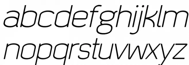 Quizma Light Italic Demo फ़ॉन्ट लोअरकेस