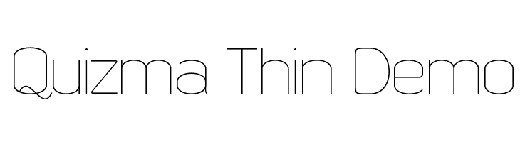Quizma Thin Demo Font
