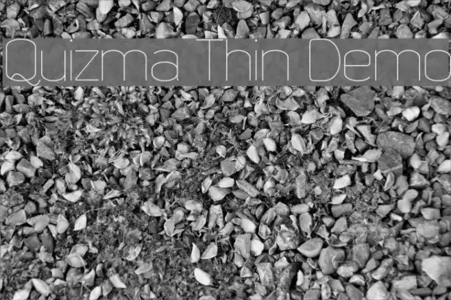Quizma Thin Demo Font examples