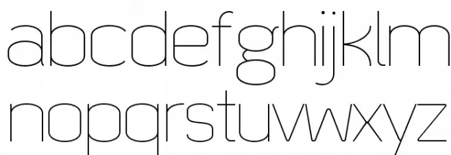 Quizma Thin Demo Font LOWERCASE