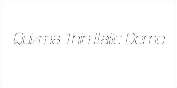 Quizma Thin Italic Demo Logo
