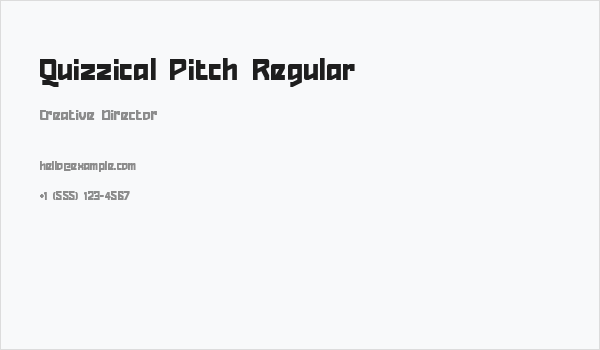 Quizzical Pitch Regular Business Card