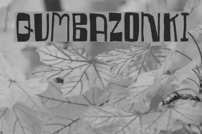 Qumbazonki Font examples