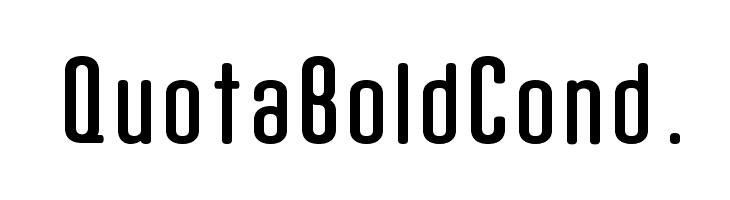 Quota Bold Cond.  Descarca Fonturi Gratis