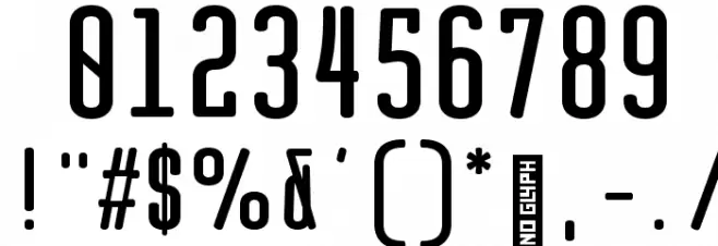 Quota Bold Cond. Font OTHER CHARS