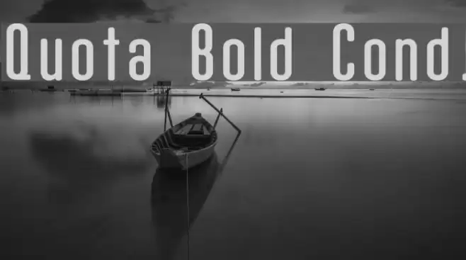 Quota Bold Cond. Font examples