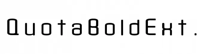 Quota Bold Ext.  नि: शुल्क फ़ॉन्ट्स डाउनलोड