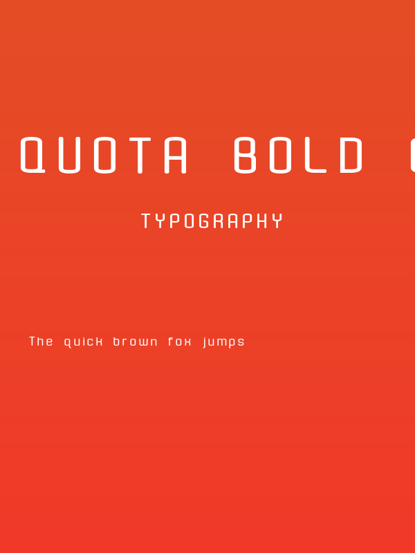 Quota Bold Ext. Poster
