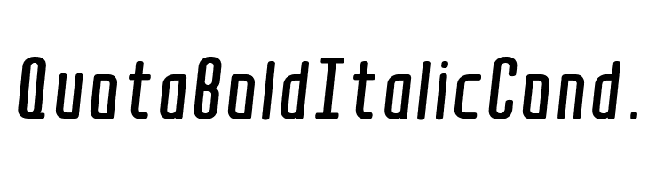 Quota Bold Italic Cond.  Fuentes Gratis Descargar