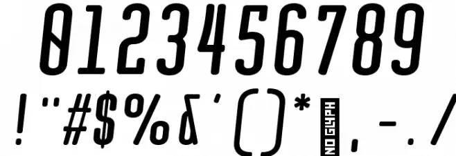 Quota Bold Italic Cond. Font OTHER CHARS