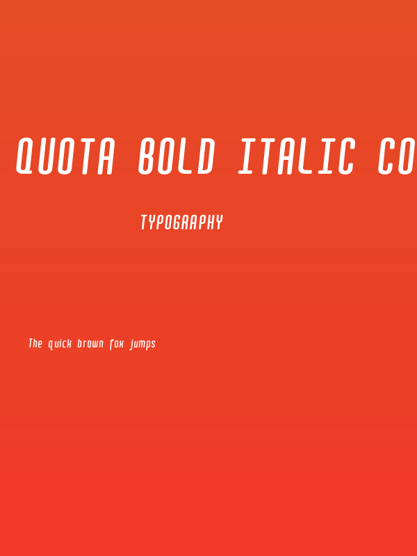 Quota Bold Italic Cond. Poster