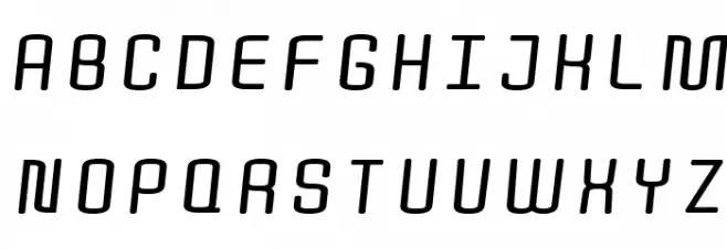 Quota Bold Italic Ext. Schriftart Groß