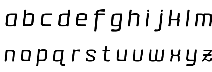Quota Bold Italic Ext. Font LOWERCASE