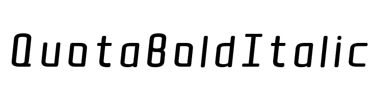 Quota Bold Italic  フリーフォントのダウンロード