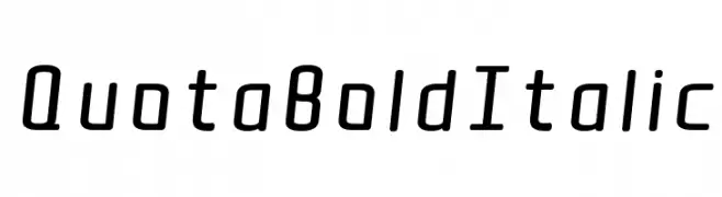 Quota Bold Italic  Скачать бесплатные шрифты