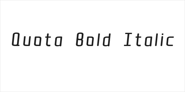 Quota Bold Italic Logo
